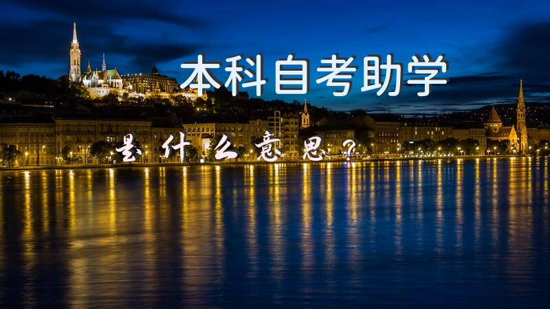 本科自考助学是什么意思？