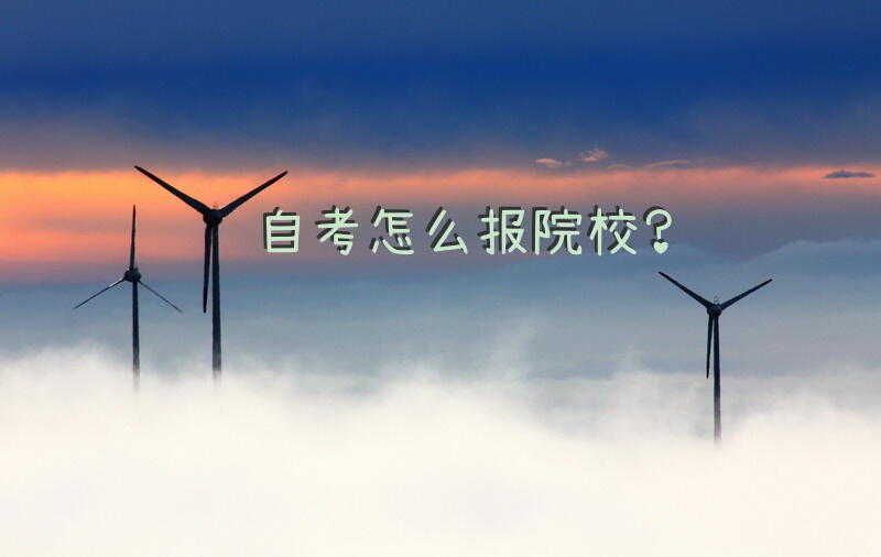 自考怎么报院校？