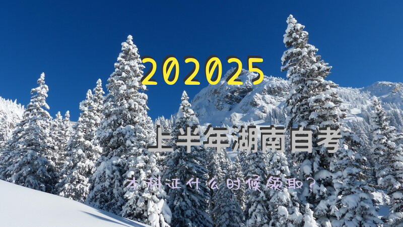 202025上半年湖南自考本科证什么时候领取？