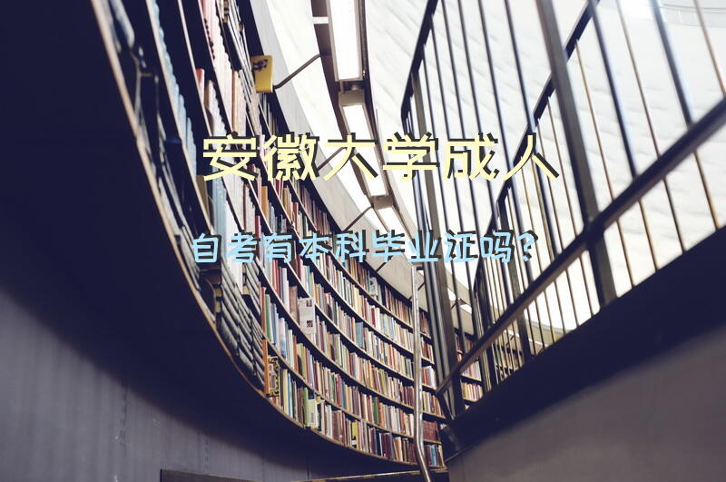 安徽大学成人自考有本科毕业证吗？